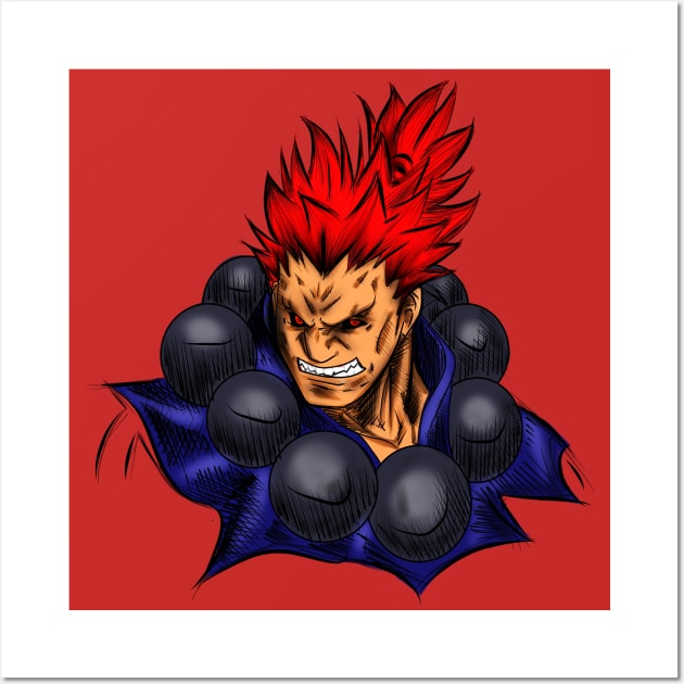 red crimson akuma Wall Art by jorge_lebeau